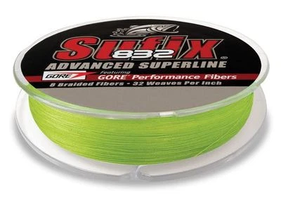 Línea de pesca de prueba Sufix 832 Advanced Superline neón lima 150yd 20lb 660-020L Foto 1 de 2