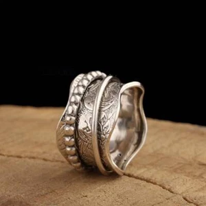 Boho Spinner Ring Muttertag Geschenk Silber925 Damenring Sterlingsilber 925 - Bild 1 von 4