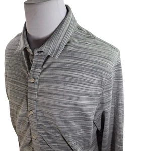 Scotch & Soda Space Dyed Button Down Shirt Gray Long Sleeve Mens Size XL - Picture 1 of 10