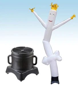 Publicidad Inflable Tubo Hombre 12 ft Flecha Blanca Explotar Ondulado Mosca Chico con Soplador - Imagen 1 de 4