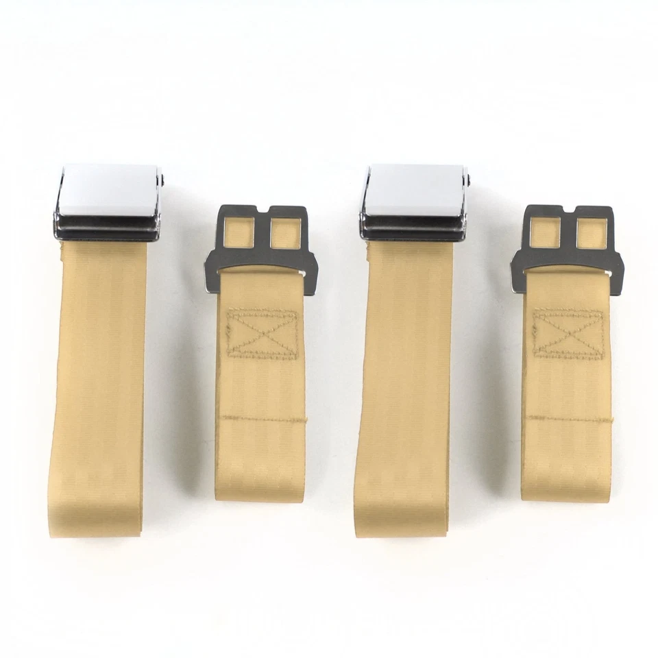 Kit de cinturón de seguridad AMC Gremlin 1970-1979 avión 2pt bronceado regazo cubo - 2 cinturones lo último  Foto 1 de 1