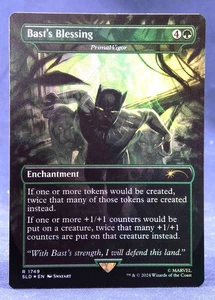 Bast's Blessing - Primal Vigor - MTG FOIL - Secret Lair Drop Marvel SLD - NM - Picture 1 of 4