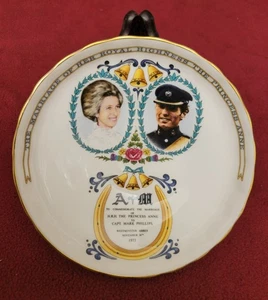 Prinzessin Anne & Mark Phillips Hochzeit Gedenk Podest Schale, 1973 Aynsley - Bild 1 von 5