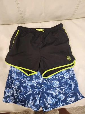 Black and Blue Floral Boys Swim Shorts 2 Pairs From ZARA 11-12 Y EXECELLENT - Image 1 of 4