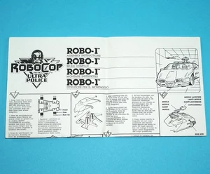 ROBOCOP ROBO-I ORIGINAL SPARE INSTRUCTIONS 1989 KENNER - Picture 1 of 3