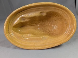 Rabbit Mold Antique 1800s Yellow Ware Bunny Food Pudding Cake Victorian Steaming - Picture 1 of 17