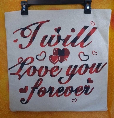 Juego de 4 fundas de almohada San Valentín 18x18 All I Want Is You, Happy Love Day Foto 1 de 4