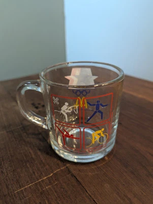 McDonalds 1984 Los Angeles Summer Olympics Games Glass Coffee Mug Cup Vintage - Image 1 of 4
