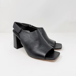 New Vince Niara Block Heel Slingback Peep Toe Sandal Sz US 8 - Foto 1 di 13