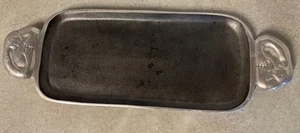 Carrol Boyes Dish Aluminum Oblong Tray Art South Africa With “hugging Handles” - Picture 1 of 11