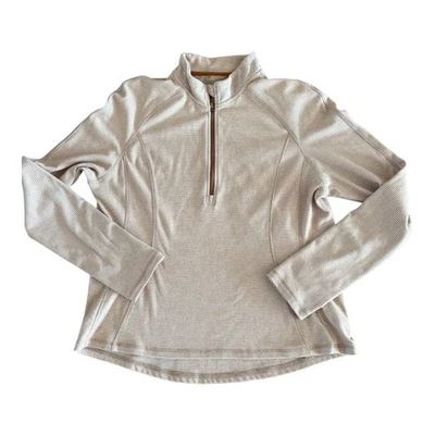 Suéter Pulôver Avalanche Feminino XL Top Atlético 1/4 Zíper Listrado Laranja Siena - Imagem 1 de 4