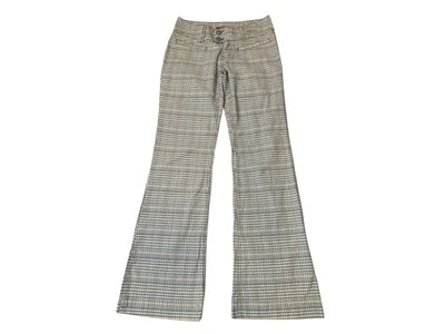 Y2K Unionbay Plaid Flared Bell Bottom Pants Juniors Size 3, Waist 28" EUC - Image 1 of 4