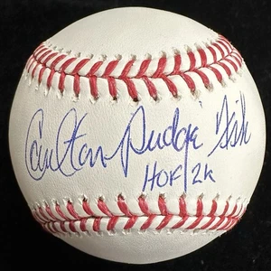 Béisbol firmado Carlton Pudge Fisk HOF 2K JSA - Imagen 1 de 2