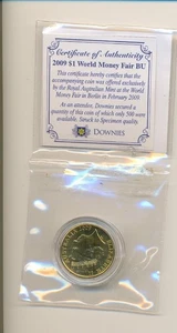 2009 $1 Proof Coin in plastic slip pouch " World Money Fair in Berlin " - Picture 1 of 2