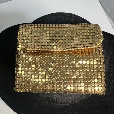 Винтажный золотистый металлический блестками цепочка Maille маленький Snap монета сумочки - Изображение 1 из 4