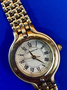 Liz Claiborne Vintage Gold Tone Women's Ladies Watch - Fresh Battery  - Picture 1 of 10