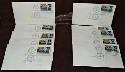 10 Identical FDC 1969 Moon Landing 10 Cent Air Envelopes, FDC, 3 1/2" x 8 1/2" - Image 1 of 4