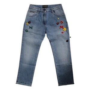 DOLCE & GABBANA Kids Jeans Blue Embellished Cotton Skinny Denim Tag 5yrs 1180usd - Picture 1 of 7