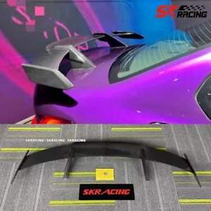 BACK REAL CARBON FIBER TRUNK SPOILER WING FOR 2018-2022 AUDI S5 B9 A5 RS5 SPORT - Picture 1 of 13