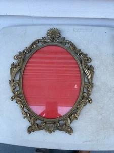 Antique Metal Picture Frame Wall Oval Ornate Victorian Style - Picture 1 of 17