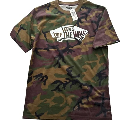Vans Camo Off The Wall Short Sleeve Tshirt white OTW Logo Crew Neck Classic Fit