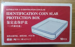 10 cajas/estuches/contenedores de plástico de protección NGC para moneda de plata Panda de 1 oz - Imagen 1 de 2