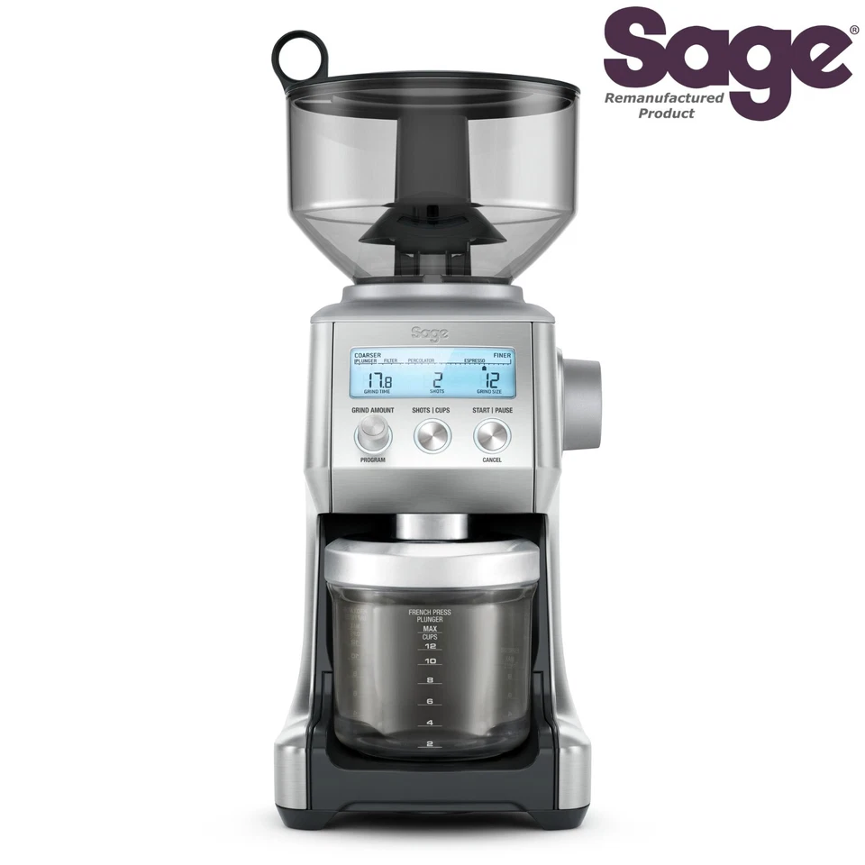 Sage Smart Grinder Pro Argento BCG820BSS Leggeri Segni Di Uso !UK Spina! - Immagine 1 di 4
