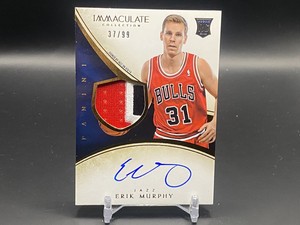 2013-14 Panini Immaculate /99 Erik Murphy #111 RPA Rookie Patch Auto RC