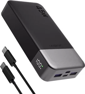 Power Bank 20000mAh 45W Charging Portable External Battery Backup For Cell Phone - Picture 1 of 8