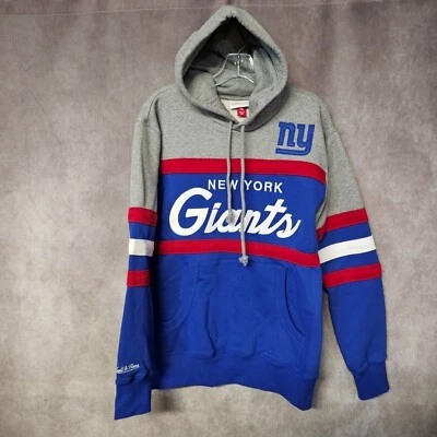 NUEVO CON ETIQUETAS Mitchell & Ness New York Giants Retro Head Coach Script Sudadera con Capucha para Hombres M $110 Foto 1 de 4