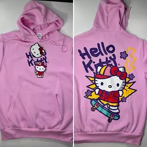 Hello Kitty Pink Hoodie Size Medium New - Picture 1 of 12