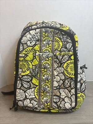 Vera Bradley Mochila Bolsa de Pañales Cambiador Almohadilla Verde Boho Citrón Floral Viaje Foto 1 de 4