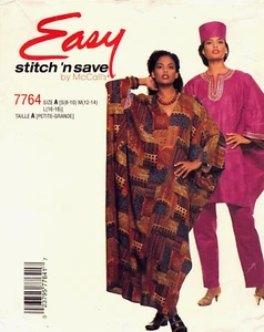 Stitch 'N Save 7764-Miss Caftan in 2 Lengths, Pants and Hat-Pullover- Small-8-10 - Picture 1 of 4