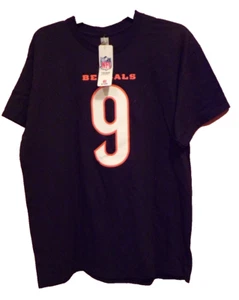 NFL Cincinnati BENGALS #9 BURROW~Short Sleeve tee shirt~Mens Size LARGE~NWT - Picture 1 of 2