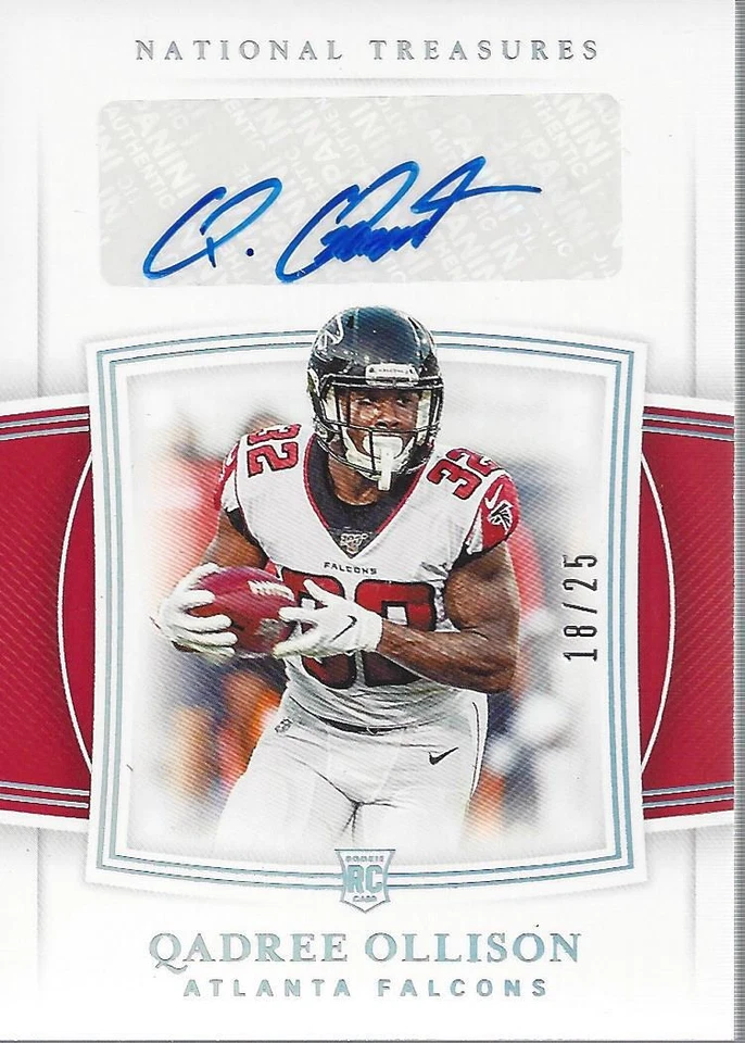 2019 Panini National Treasures Holo Silver #152 Qadree Ollison Auto /25 - NM-MT - Image 1 of 2