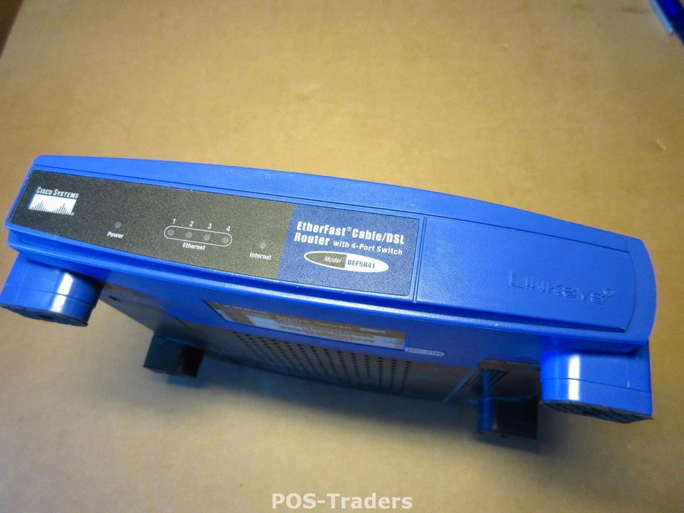 LINKSYS BEFSR41 EtherFast Cable/DSL Router with 4-Port Switch 1 x 10/100Mbps WAN - Bild 1 von 1