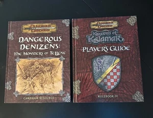 DUNGEONS & DRAGONS KINGDOM KALAMAR DANGEROUS DENIZENS + PLAYER'S GUIDE NM BX 912 - Picture 1 of 4