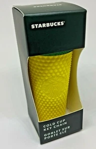 STARBUCKS PINEAPPLE STUDDED CUP KEY CHAIN ORNAMENT HAWAII EXCLUSIVE - Picture 1 of 3