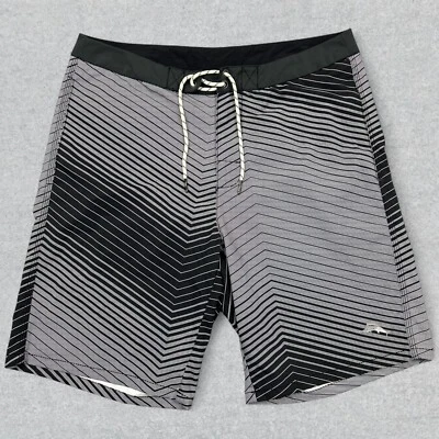 Tommy Bahama Board Shorts Para Hombre 32 Negro Gris Puntera Sin Forro Cremallera Mosca Surf Natación Foto 1 de 4