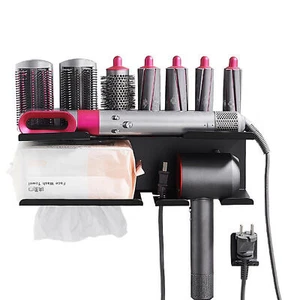 Wall Mount Hair Dryer Holder Rustproof Punch Free Easy to Install Curling Iron - Picture 1 of 12