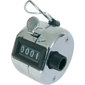 Chrome Hand Tally Counter 4 Digit 0-9999 Bird Shot Counter Shooting Golf Clicker - Picture 1 of 1