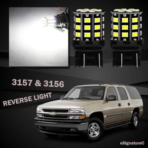 2 x Backup Reverse Light 3157 3156 33SMD LED For 2000 - 2006 Chevy Suburban - Foto 1 di 5