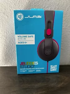 JLab Studio 2 Wired Kids Headphones, Volume Safe, School, Travel, 3.5mm, On-Ear - Picture 1 of 3
