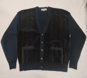 Pierre Balmain Maglione Cardigan Donna Cashmere Bottoni Metallo Nero Blu Maniche - Foto 1 di 8
