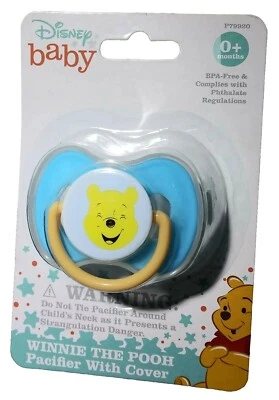 New In Package Disney Baby Winnie the Pooh Pacifier W/ Cover Pooh Bear BPA Free - Image 1 of 4