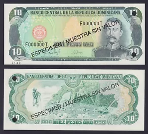 Billete República Dominicana 10 Pesos Oro 1997 P.-153s SPECIMEN FDS/UNC - Bild 1 von 1