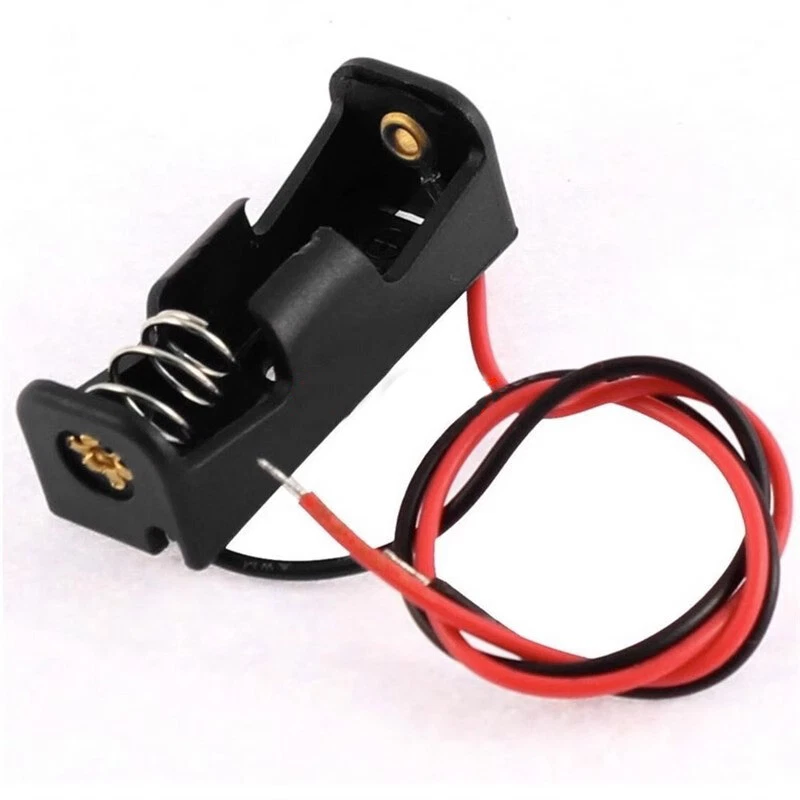 5/10/20/50/100Pcs 1 23A Battery 12V Clip Holder Box Case With Lead Wire Black - Image 1 of 4