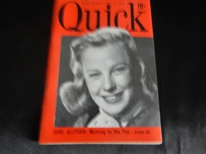 Vintage QUICK pocketbook Dec 1949 cover:June Allyson - Picture 1 of 2