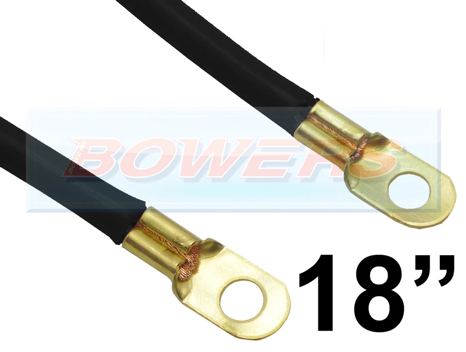 18" INCH 450mm CAR BATTERY BLACK EARTH EARTHING NEGATIVE LEAD CABLE WIRE STRAP