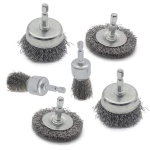 Wire Brush For Drill Set 6 Pack, Wire Wheel For Drill With 1/4 Inch Hex Shank, - Picture 1 of 2